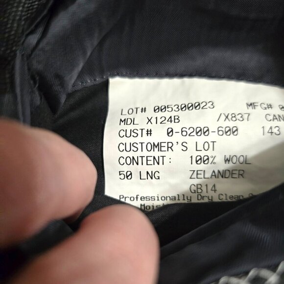 Hickey Freeman Vintage Gray Canterbury Italian Wool Blazer Sz 50L - Picture 10 of 11
